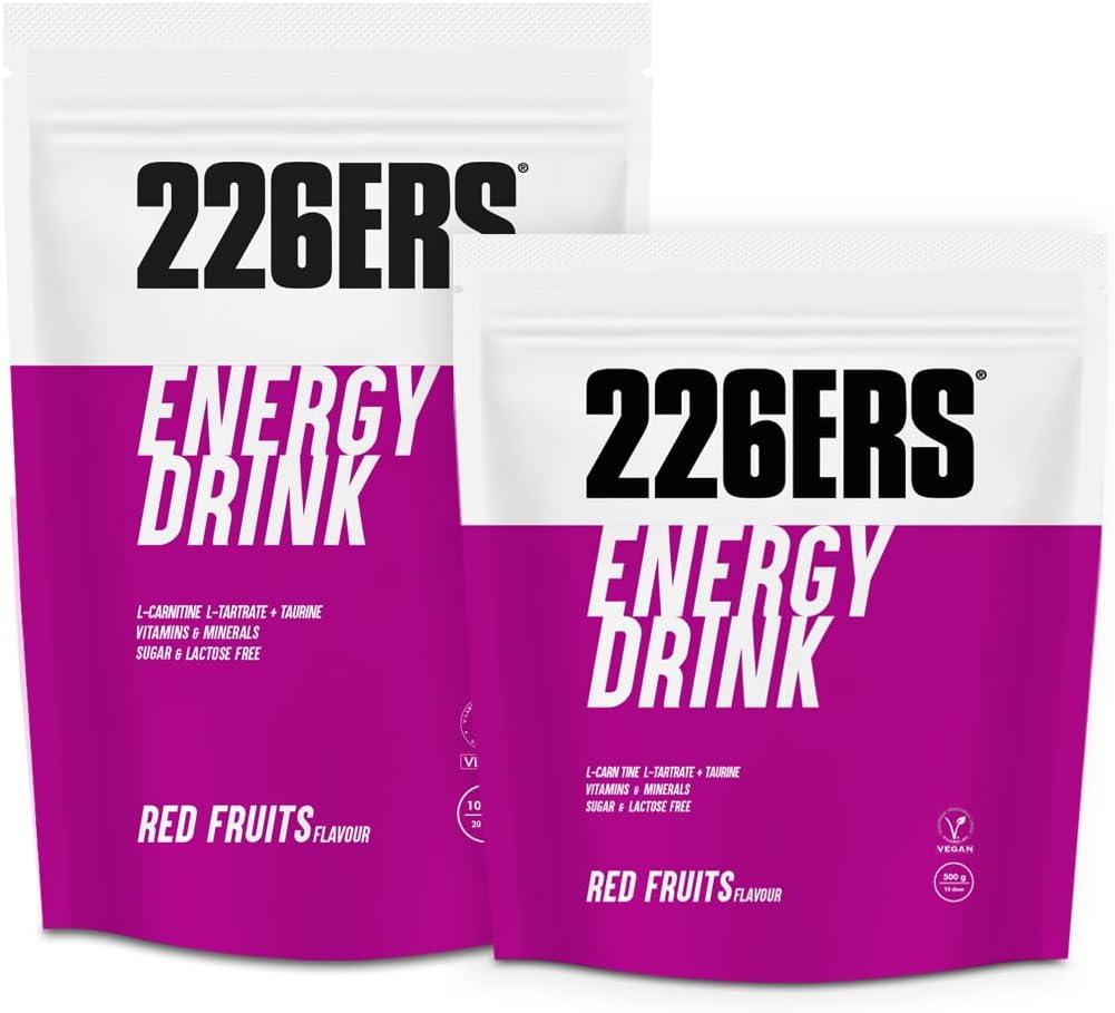 image226ERS Energy Drink Boisson Energtique avec Amylopectine Taurine et LCarnitine Sans Gluten et Sans Lactose Mandarine 500 grFruits Rouges