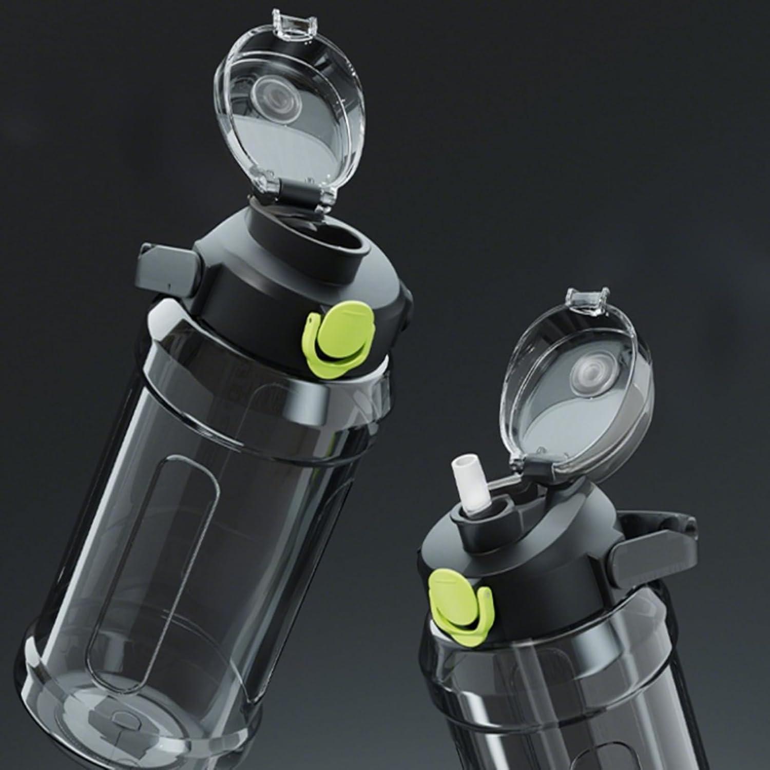imageBouteille deau sportive bouteille deau courante Gobelet boire de grande capacit Bouteille deau lgre portable avec double bec de boisson pour le camping de pymatisation de voyageVert Fonc