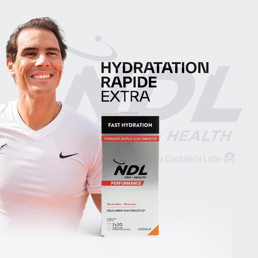 imageNDL ProHealth Fast Hydration Comprims effervescents hydratation rapide lectrolytes et sels minraux pour le sport rduit la fatigue et lpuisement saveur orange pack de 2 40 comprimsOrange