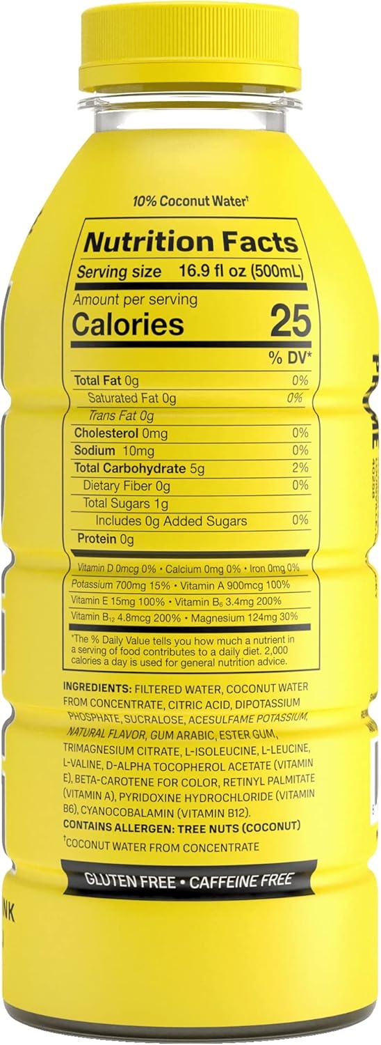 imagePRIME Hydration Berry Freeze Lot de 12 boissons pour sportifs lectrolytes amliors pour une hydratation ultime 250 mg de BCAA vitamines B antioxydants faible sucre 50 mlLimonade