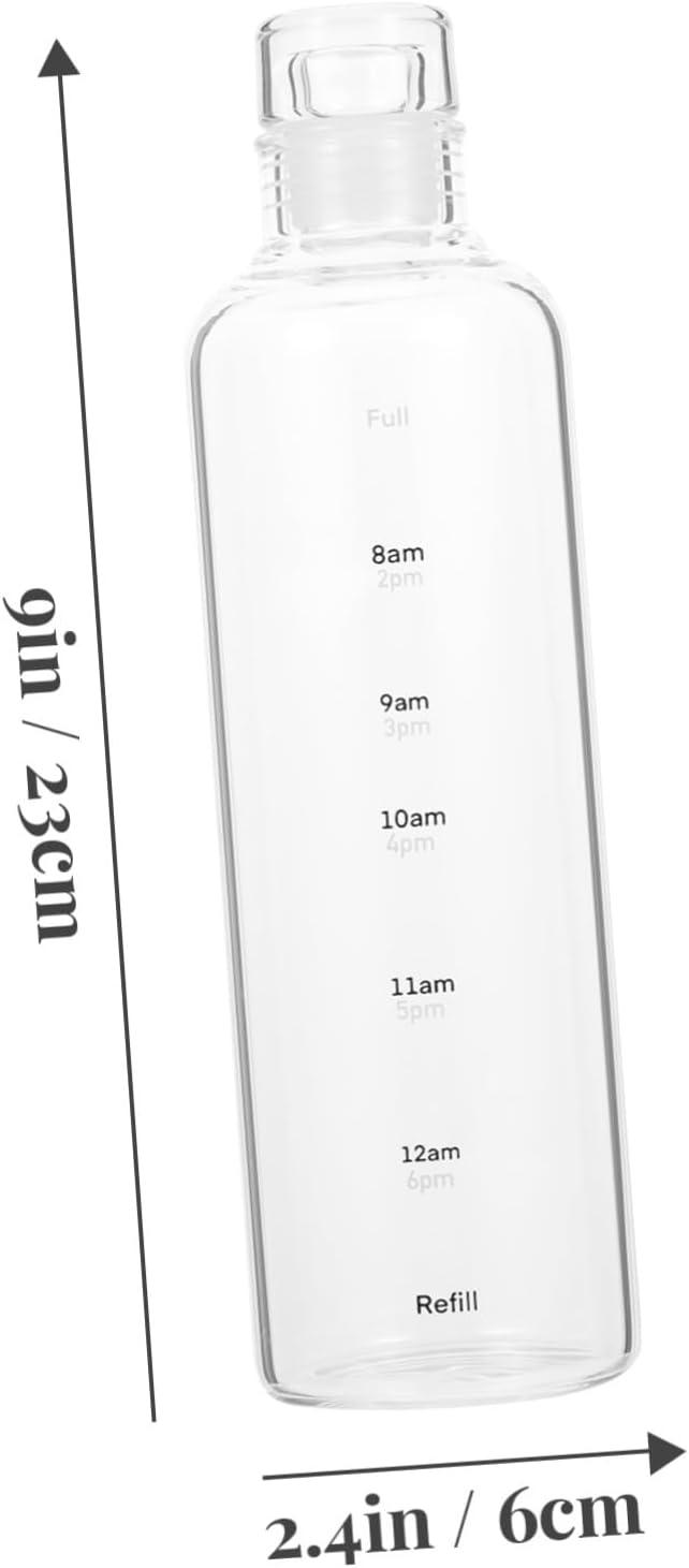 imageULTECHNOVO Bouteille Sportive Transparente avec Graduation Gourde tanche Multifonction pour Fitness Camping et Boissons Fraches