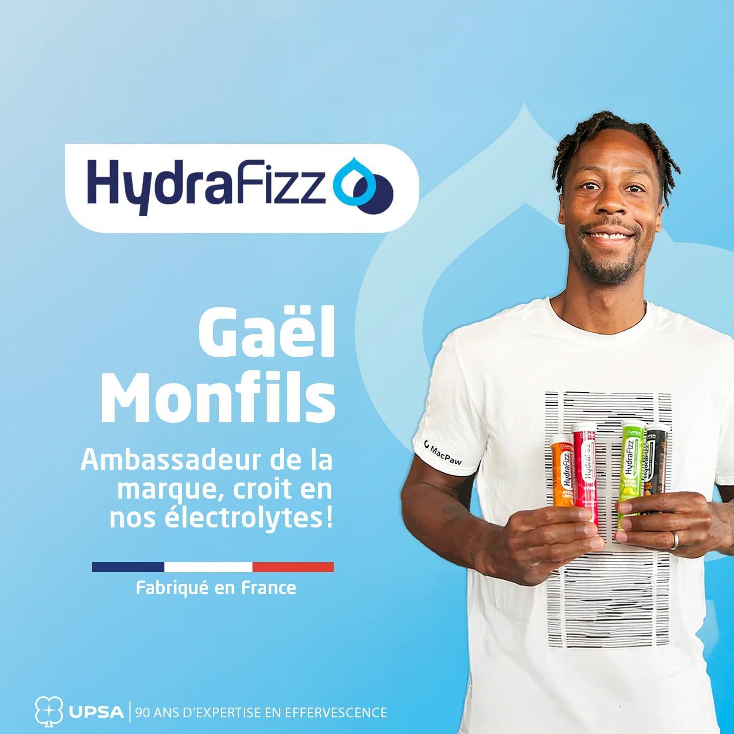 imageUPSA Hydrafizz Boost Complment Alimentaire nergie ampamp Hydratation lectrolytes Glucose Cafine Guarana Zinc Vitamines C ampamp B3 Got Orange Fabriqu en France 16 Comprims Effervescents