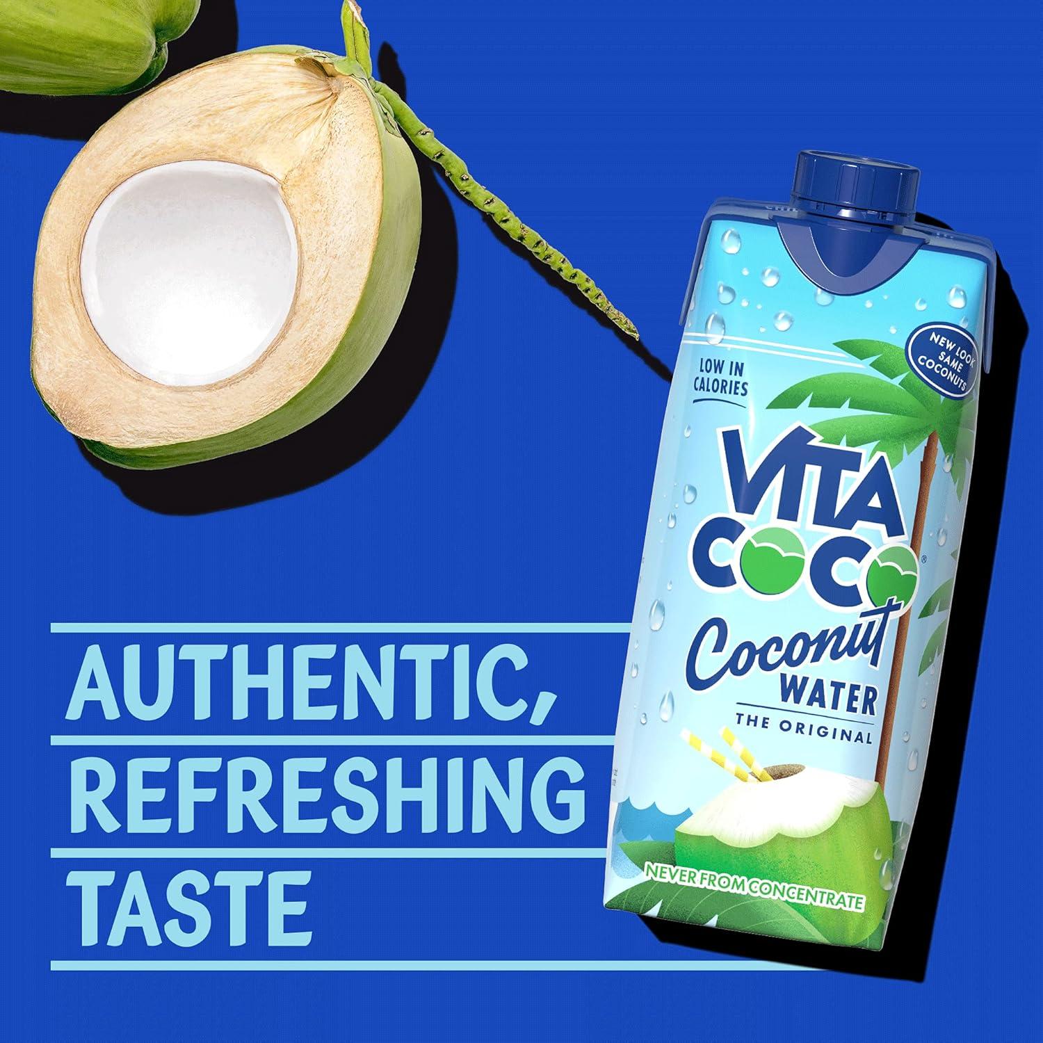 imageVita Coco Eau De Coco Originale 6x1 Litre riche en lectrolytes sans gluten riche en vitamine C et en potassium 69 kg 6000 ml6 l Lot de 2