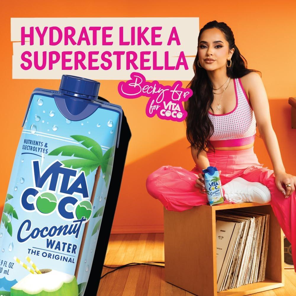 imageVita Coco Eau De Coco Originale 6x1 Litre riche en lectrolytes sans gluten riche en vitamine C et en potassium 69 kg 6000 ml6 l Lot de 2