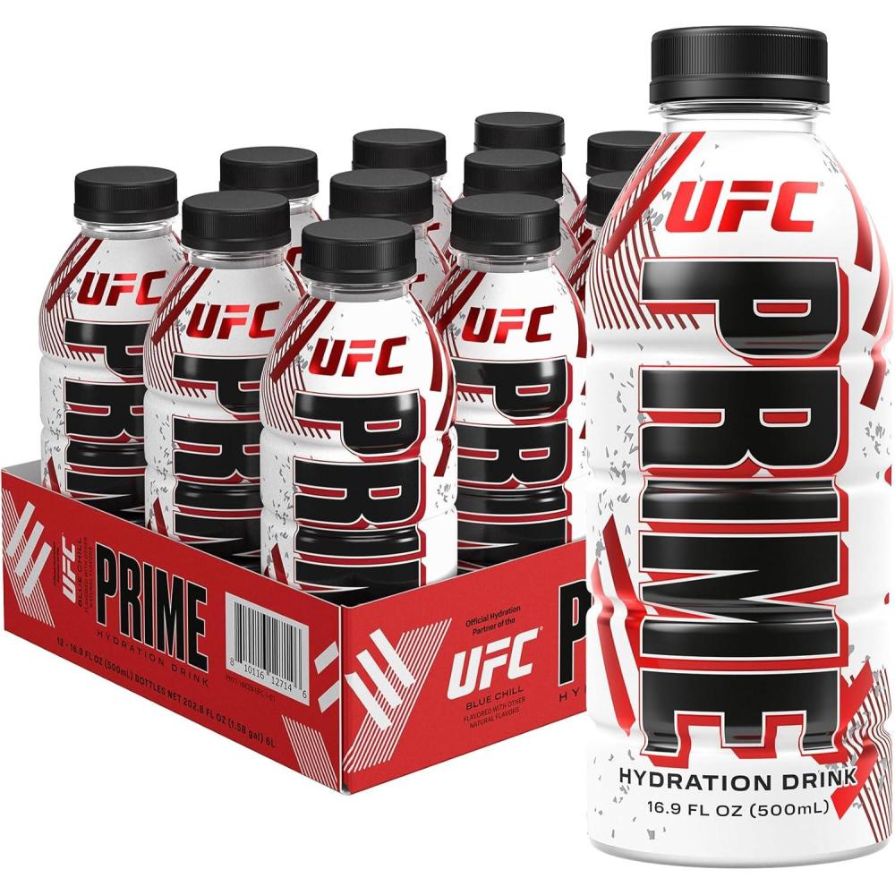 imagePRIME Hydration Berry Freeze Lot de 12 boissons pour sportifs lectrolytes amliors pour une hydratation ultime 250 mg de BCAA vitamines B antioxydants faible sucre 50 mlUFC