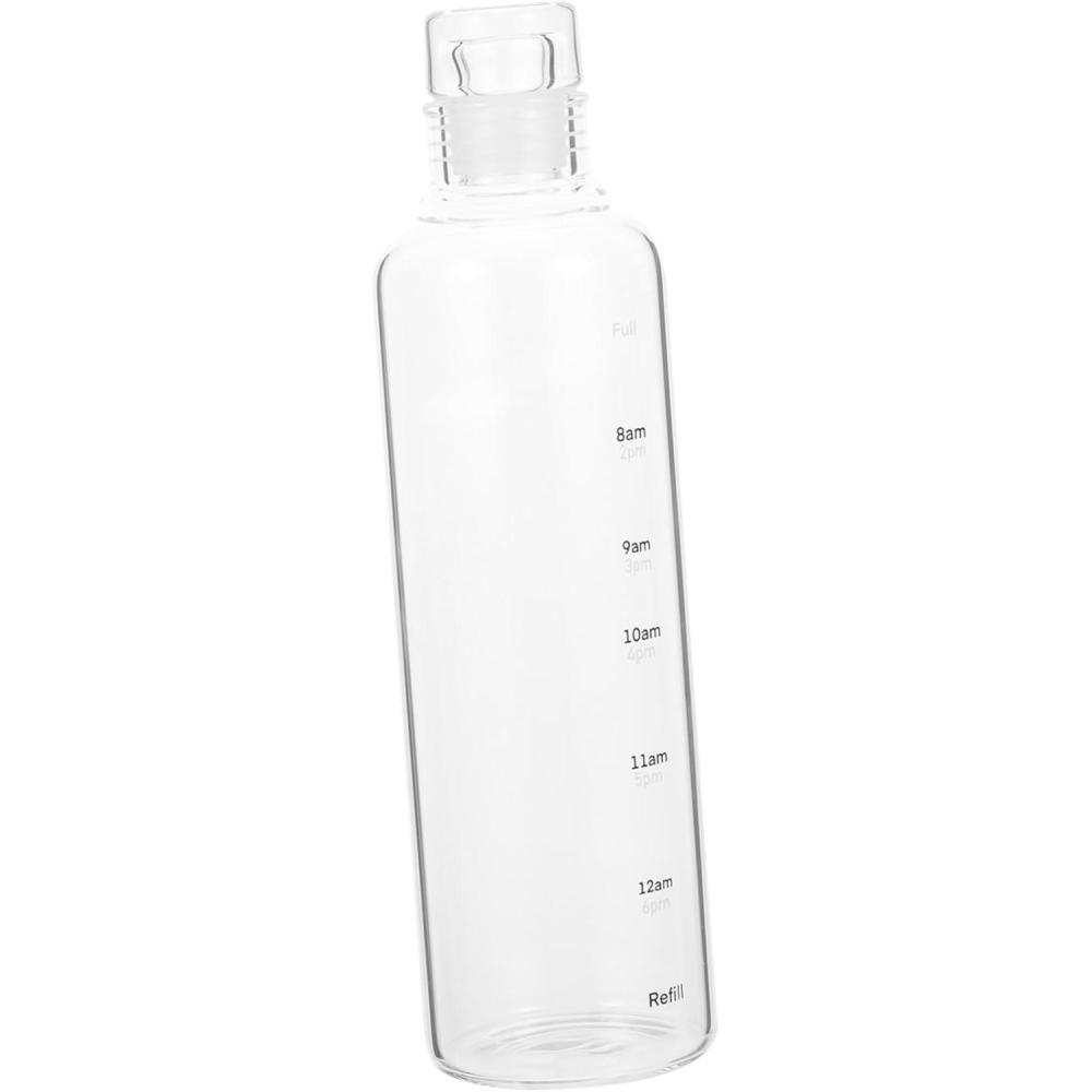 imageULTECHNOVO Bouteille Sportive Transparente avec Graduation Gourde tanche Multifonction pour Fitness Camping et Boissons Fraches