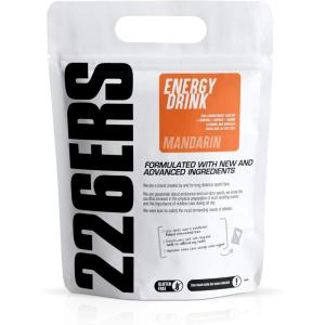 226ERS Energy Drink | Boisson Energétique avec Amylopectine, Taurine et L-Carnitine, Sans Gluten et Sans Lactose, Mandarine – 500 gr(Mandarine)