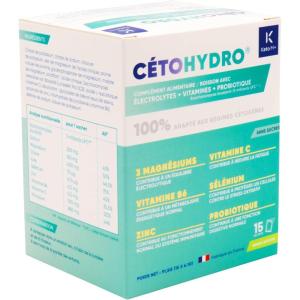 Boisson électrolyte cétogène goût pomme • Vitamines & probiotiques • Sans sucre ajouté • Hydratation intensive pour régime keto & sport(Pomme verte)