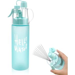 Jodsen Bouteille d&rsquo;eau de Sports Brumisation,Portative Pulvérisation Spray Bouilloire de 580 ml avec Paille Retourner,pour Cyclisme Escalade Fitness Randonnée Course à Pied Alpinisme (Bleu Givré)(580ml-bleu Givré)