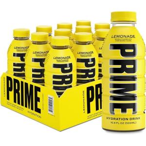 PRIME Hydration Berry Freeze Lot de 12 boissons pour sportifs, électrolytes améliorés pour une hydratation ultime, 250 mg de BCAA, vitamines B, antioxydants, faible sucre, 50 ml(Limonade)