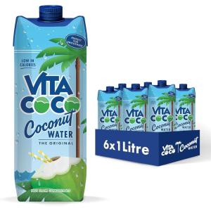 Vita Coco Eau De Coco Originale 6×1 Litre, riche en électrolytes, sans gluten, riche en vitamine C et en potassium, 6,9 kg 6000 ml(6 l (Lot de 1))