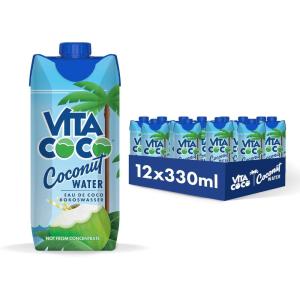 Vita Coco Eau de Coco Originale 12x330ml, Riche en Électrolytes, Sans Gluten, Riche en Vitamine C et en Potassium