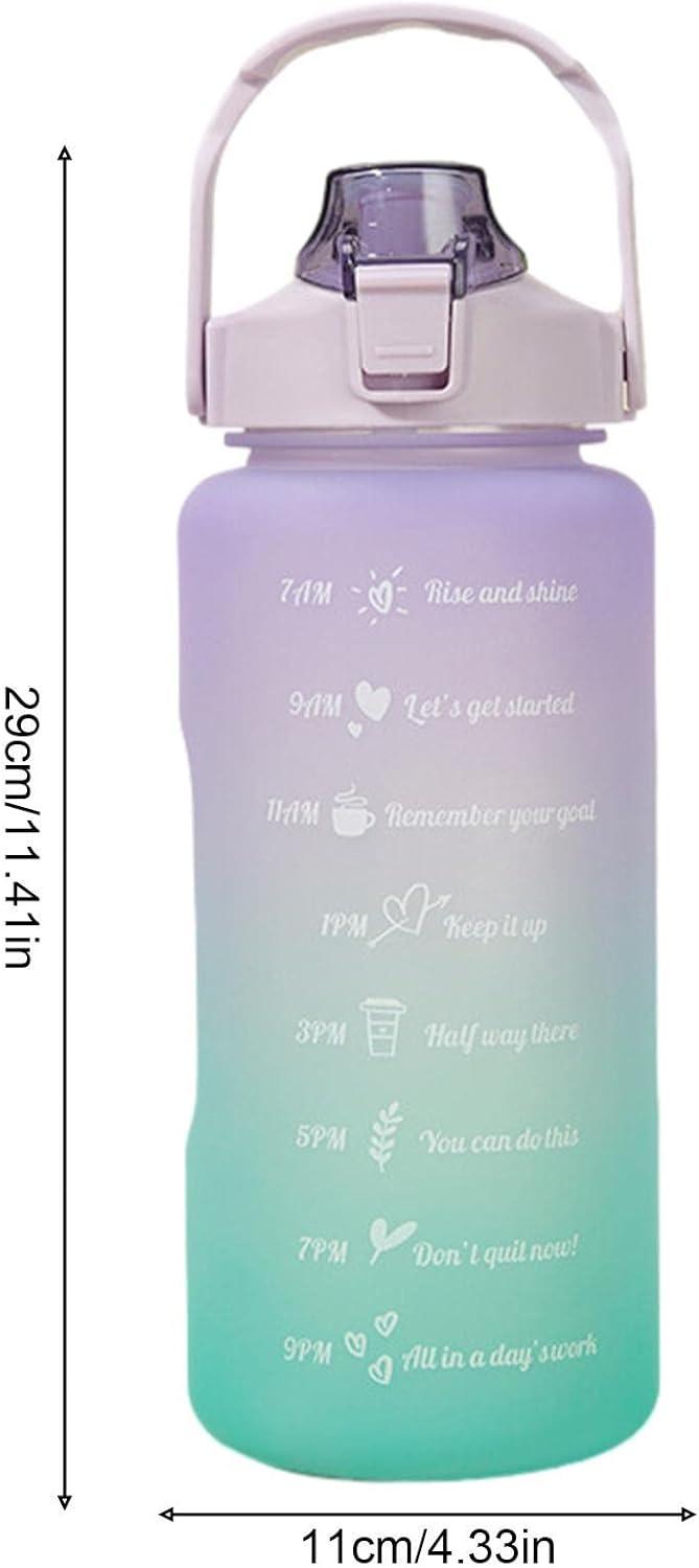 imageGourde 2L Gradue Motivation avec Marqueur Paille et Poigne Idale pour le Camping la Randonne la Course et les Voyages Cadeau pour les CampeursDgrad Violet