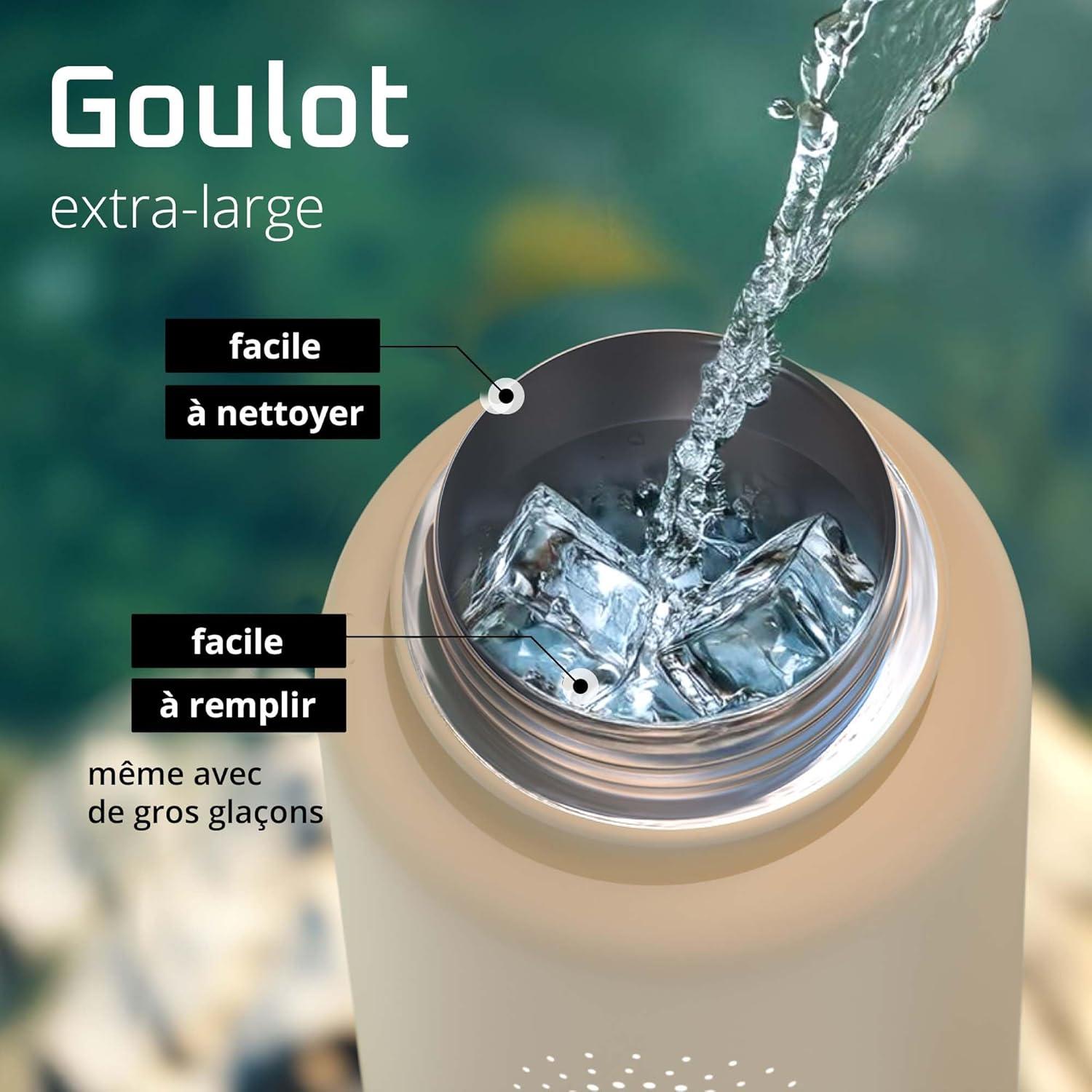 imageGourde Inox Isotherme ACTIVE FLASK 1l500ml sans BPA Paille 3 Bouchons Bouteille deau Acier Inoxydable Isole Thermos Rutilisable Camping Velo Sport Running Randonne Enfant Caf TheBeige