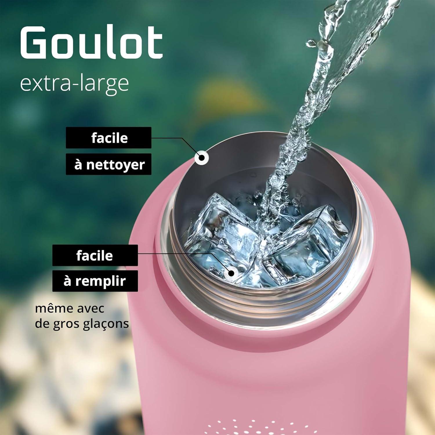 imageGourde Inox Isotherme ACTIVE FLASK 1l500ml sans BPA Paille 3 Bouchons Bouteille deau Acier Inoxydable Isole Thermos Rutilisable Camping Velo Sport Running Randonne Enfant Caf TheDusky Pink
