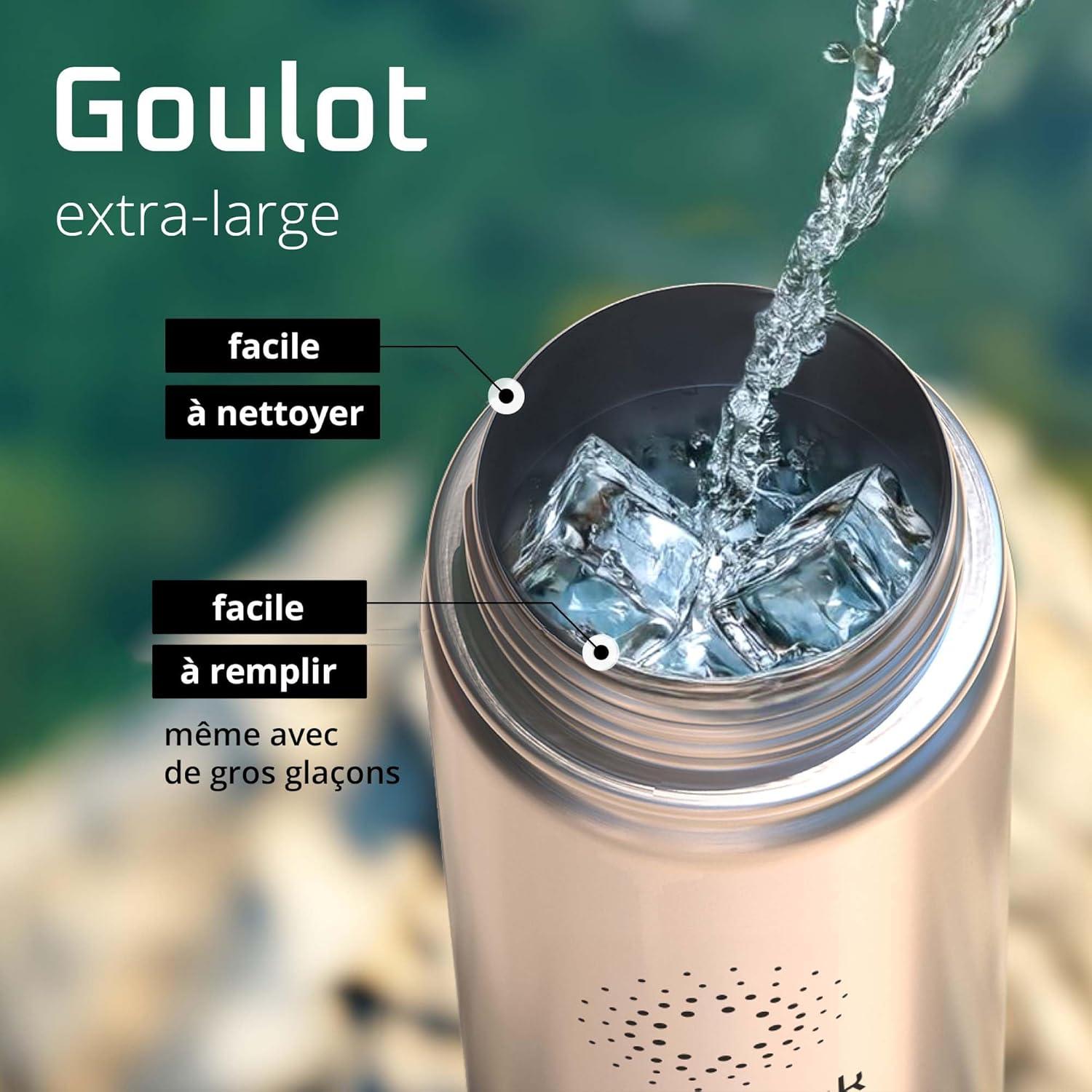 imageGourde Inox Isotherme ACTIVE FLASK 1l500ml sans BPA Paille 3 Bouchons Bouteille deau Acier Inoxydable Isole Thermos Rutilisable Camping Velo Sport Running Randonne Enfant Caf TheClassic Stainless