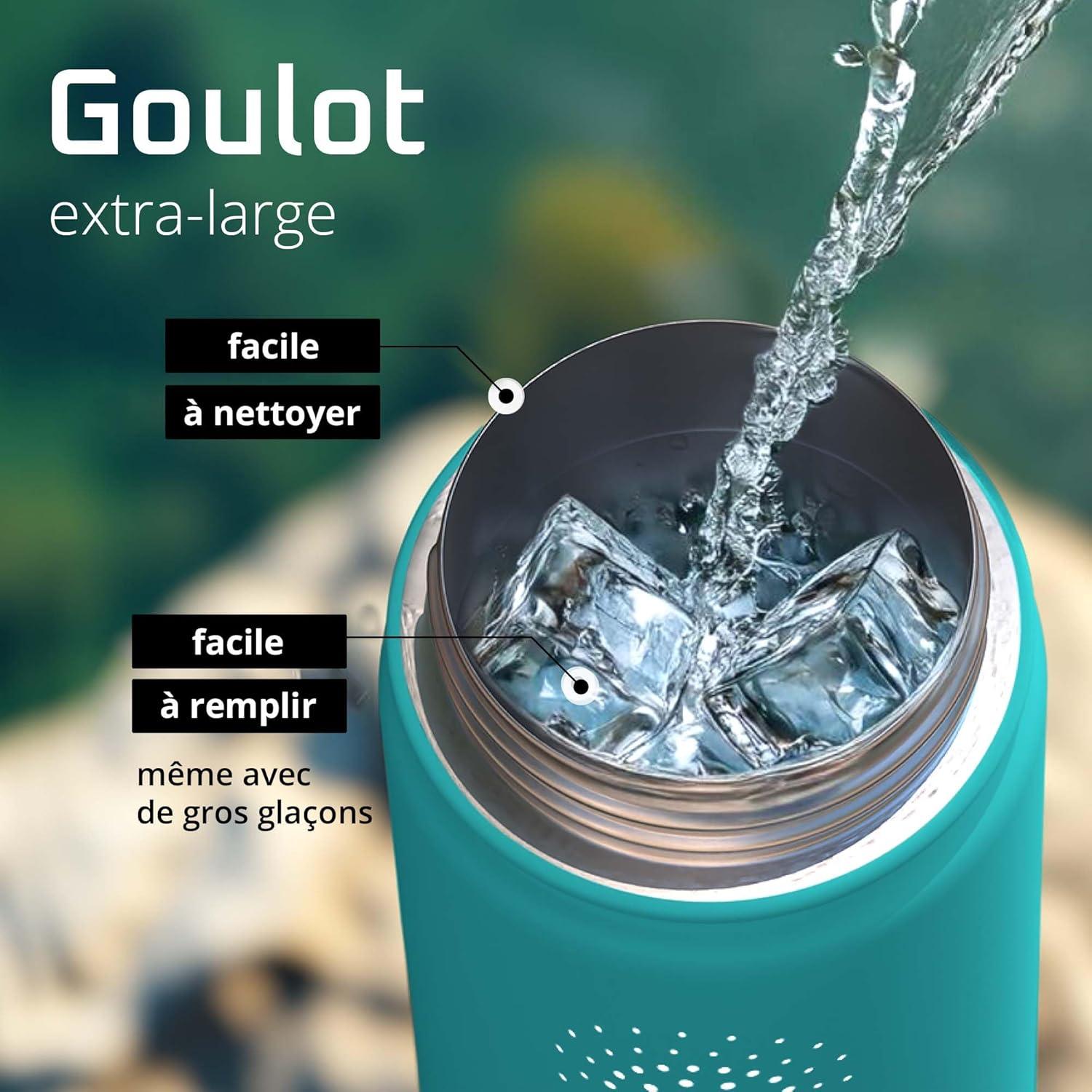 imageGourde Inox Isotherme ACTIVE FLASK 1l500ml sans BPA Paille 3 Bouchons Bouteille deau Acier Inoxydable Isole Thermos Rutilisable Camping Velo Sport Running Randonne Enfant Caf TheAquatic Cyan