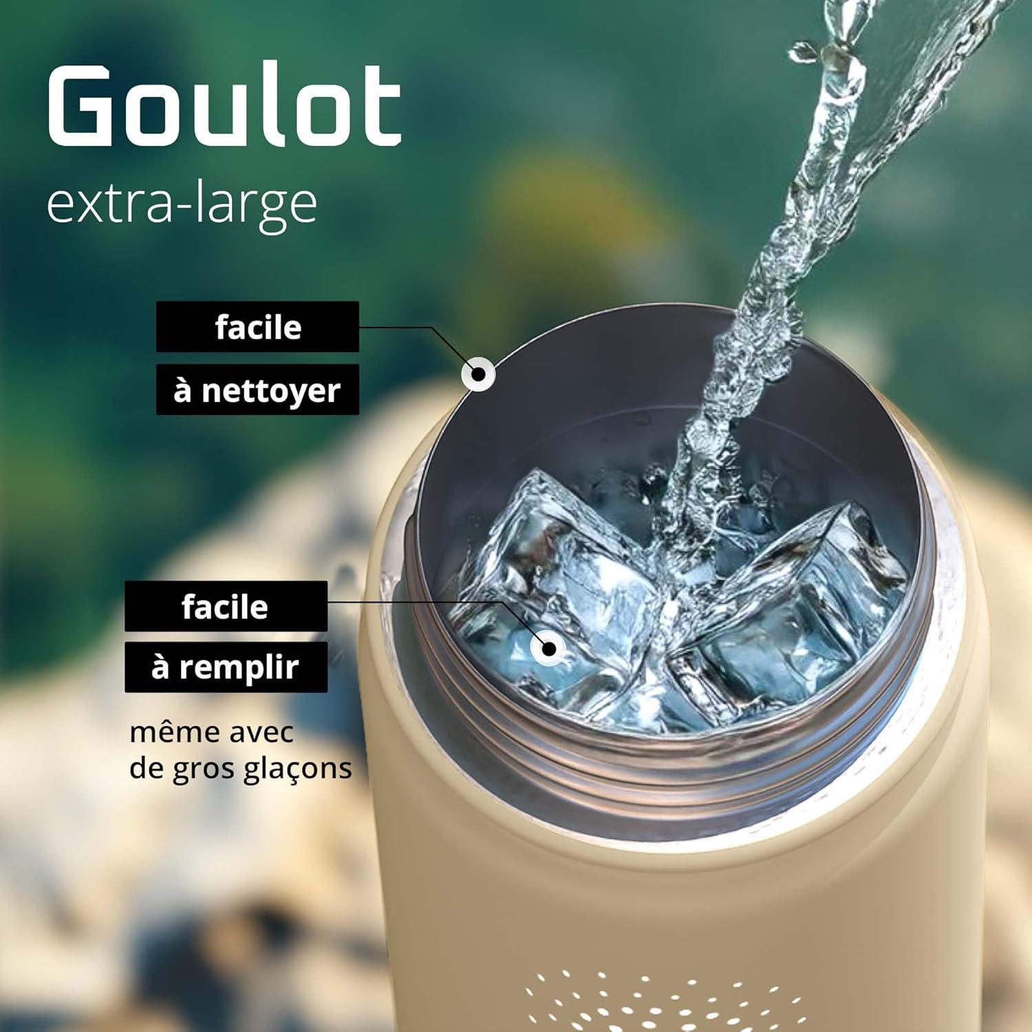 imageGourde Inox Isotherme ACTIVE FLASK 1l500ml sans BPA Paille 3 Bouchons Bouteille deau Acier Inoxydable Isole Thermos Rutilisable Camping Velo Sport Running Randonne Enfant Caf TheBeige