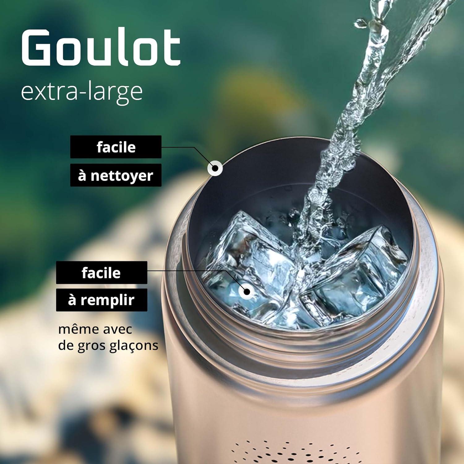 imageGourde Inox Isotherme ACTIVE FLASK 1l500ml sans BPA Paille 3 Bouchons Bouteille deau Acier Inoxydable Isole Thermos Rutilisable Camping Velo Sport Running Randonne Enfant Caf TheClassic Stainless