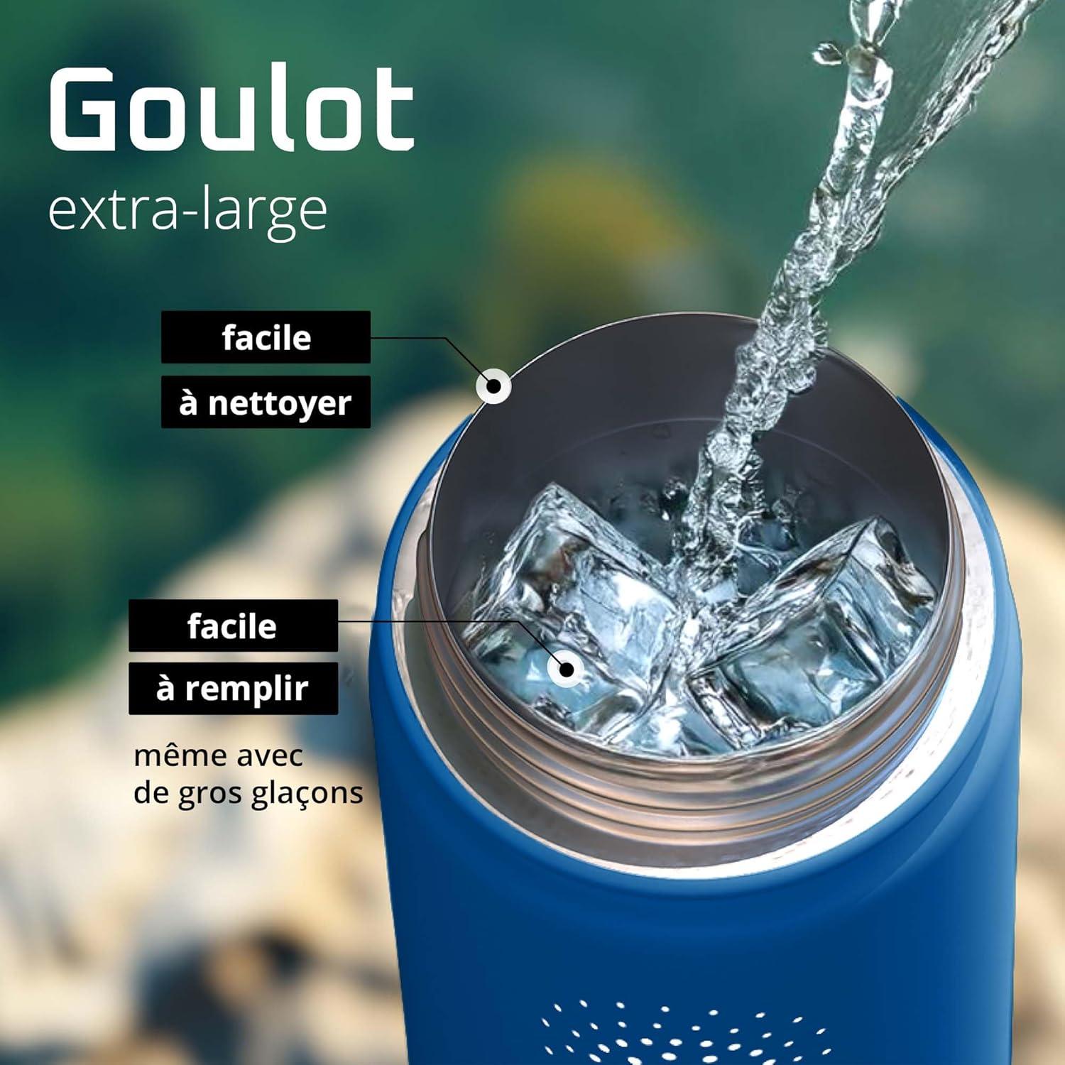 imageGourde Inox Isotherme ACTIVE FLASK 1l500ml sans BPA Paille 3 Bouchons Bouteille deau Acier Inoxydable Isole Thermos Rutilisable Camping Velo Sport Running Randonne Enfant Caf TheMarine Blue