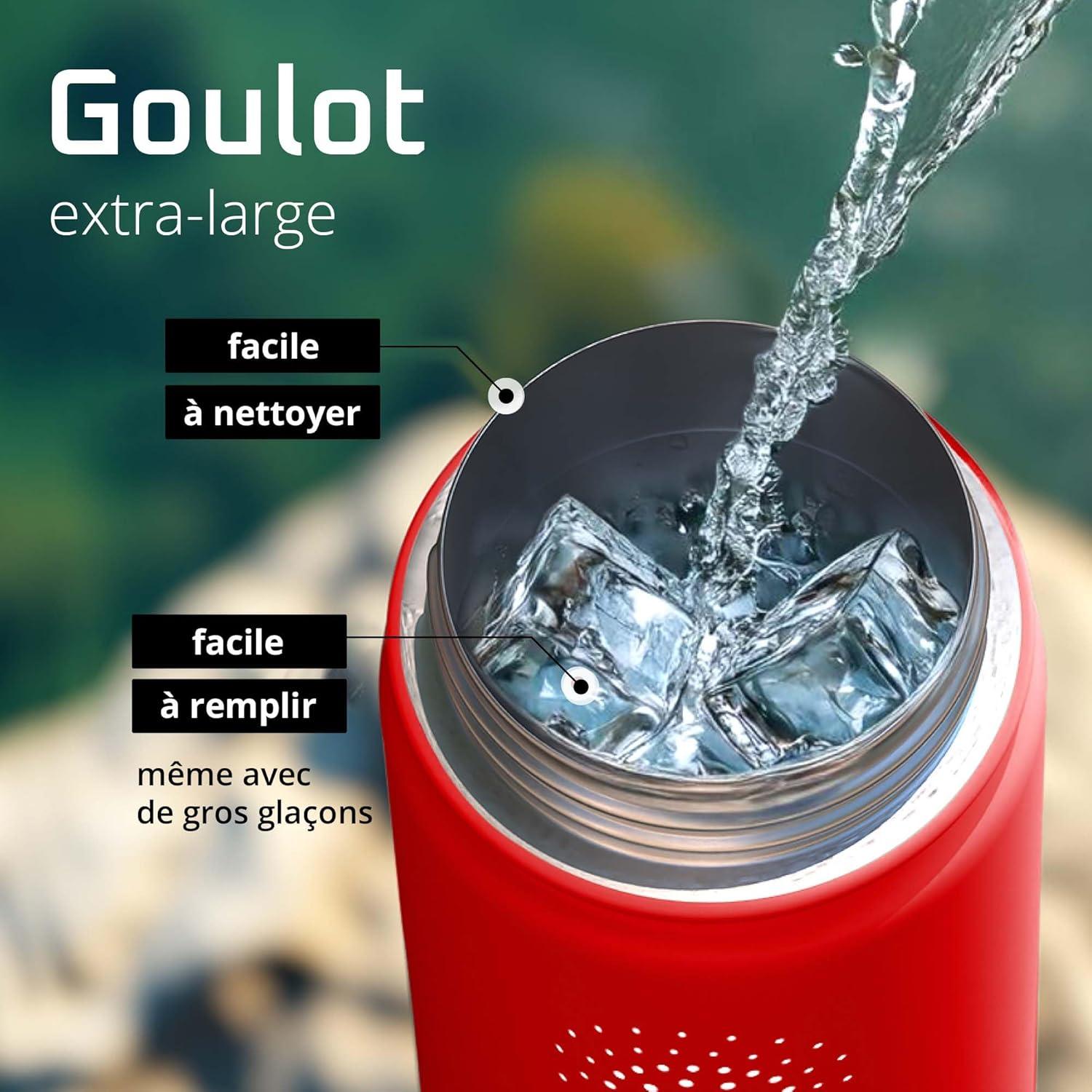imageGourde Inox Isotherme ACTIVE FLASK 1l500ml sans BPA Paille 3 Bouchons Bouteille deau Acier Inoxydable Isole Thermos Rutilisable Camping Velo Sport Running Randonne Enfant Caf TheWild Red