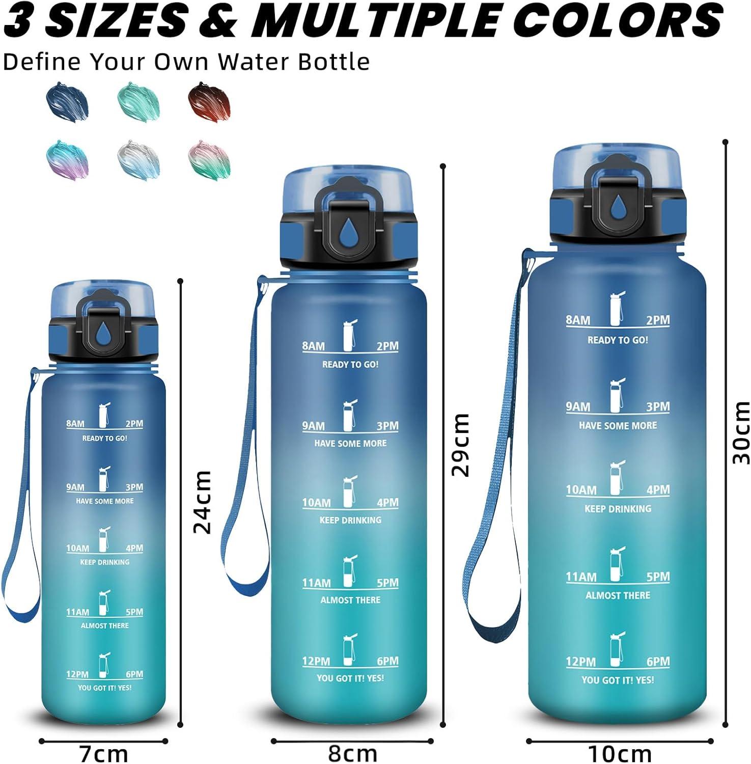 imageGrsta Gourde Gourde 500ml Bouteille Filtrante AntiFuite Facile Transporter Bouteille deau pour Motivation Facile Nettoyer pour Bureau Voyage Extrieur Adulte Camping Voyage SportBleuvert