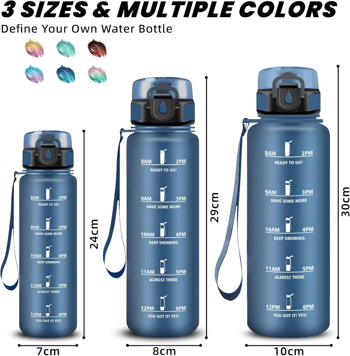 imageGrsta Gourde Gourde 500ml Bouteille Filtrante AntiFuite Facile Transporter Bouteille deau pour Motivation Facile Nettoyer pour Bureau Voyage Extrieur Adulte Camping Voyage SportBleu Marine