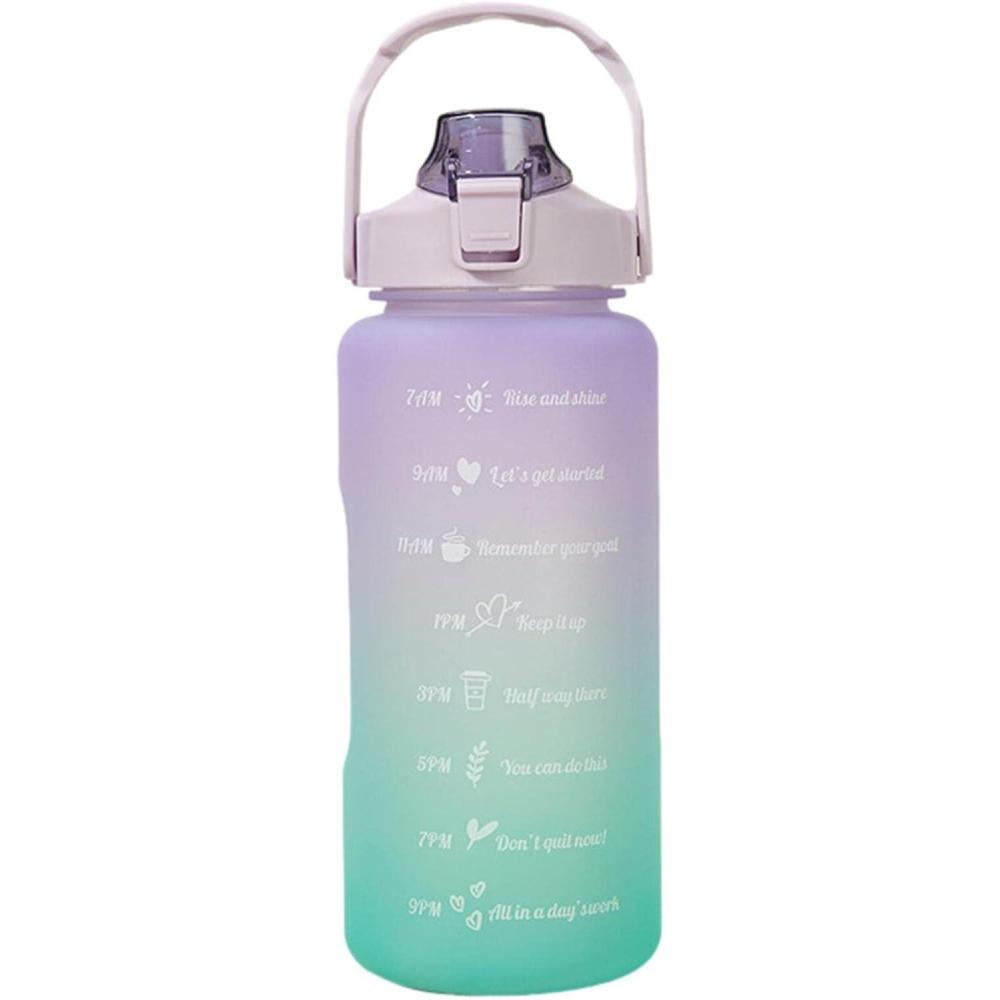 imageGourde 2L Gradue Motivation avec Marqueur Paille et Poigne Idale pour le Camping la Randonne la Course et les Voyages Cadeau pour les CampeursDgrad Violet