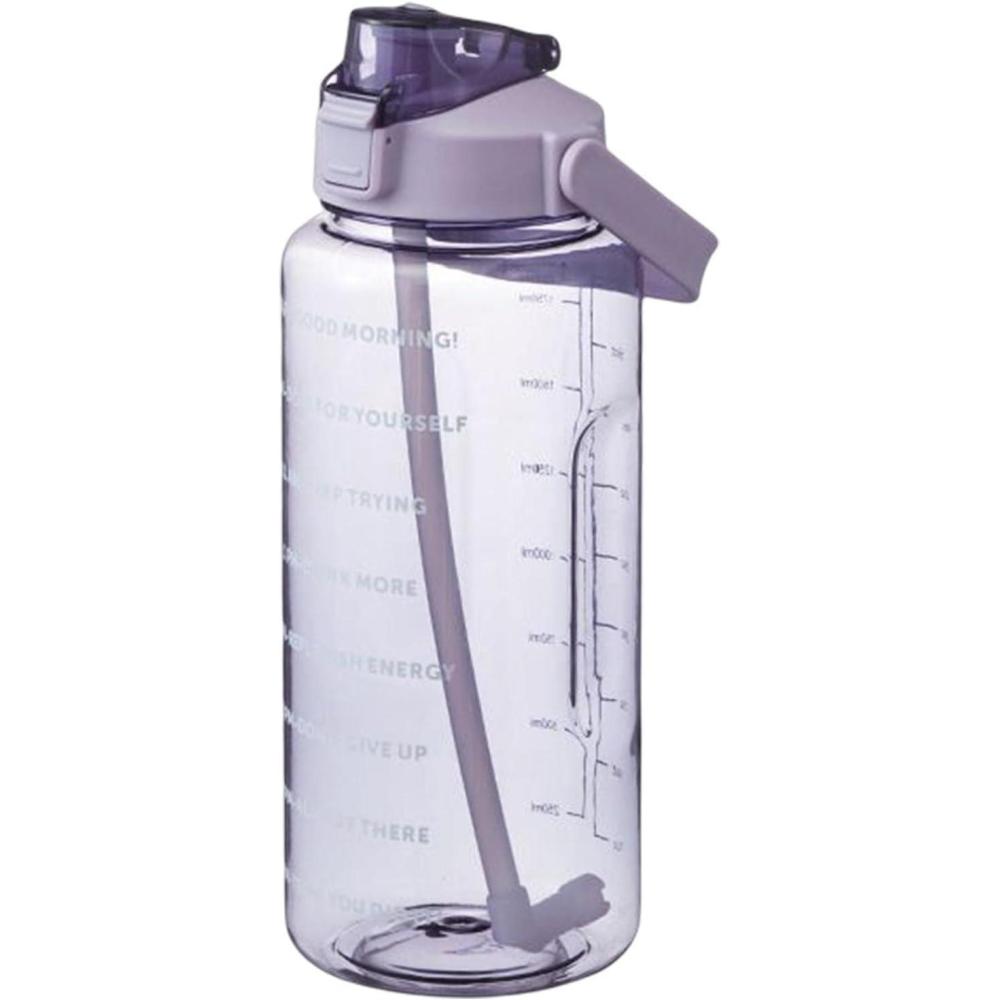 imageGourde 2L Gradue Motivation avec Marqueur Paille et Poigne Idale pour le Camping la Randonne la Course et les Voyages Cadeau pour les CampeursViolet