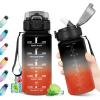 17oz-500ml | Paille | Noir + Rouge