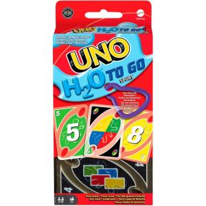 UNO Sport, Jeu de 108 Cartes en Plastiques imperméables avec Un Mousqueton pour Transport Facile, Jeu de Société, Jeu de Bain, 2 à 10 Joueurs -Individuellement ou par équipes, Dès 7 Ans, P1703(UNO H2O)