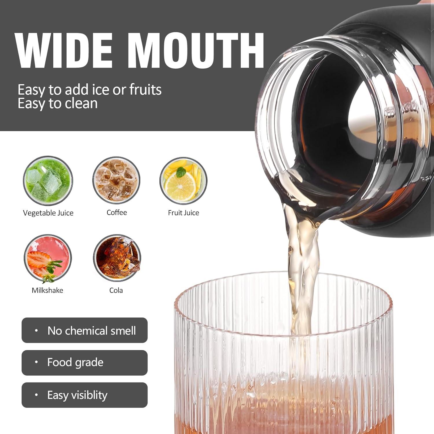 imageBLUEGO 900ML Bouteille deau en Verre avec Poigne et Paille Bouteille dhydratation avec Manchon en Silicone et Marquage du Temps Gourde de Motivation pour Gym Sport Extrieur Antifuite Bleu foncNoir