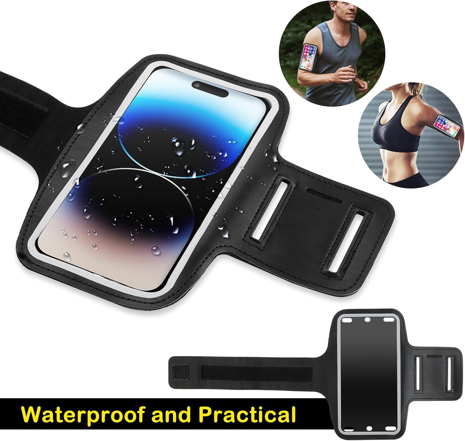 imageBrassard de Sport Brassard de Course avec Poche couteur Brassard de Tlphone Portable Rsistant leau pour Tous Les Smartphones Smartphone Running Brassard pour Coureurs Gym Jogging