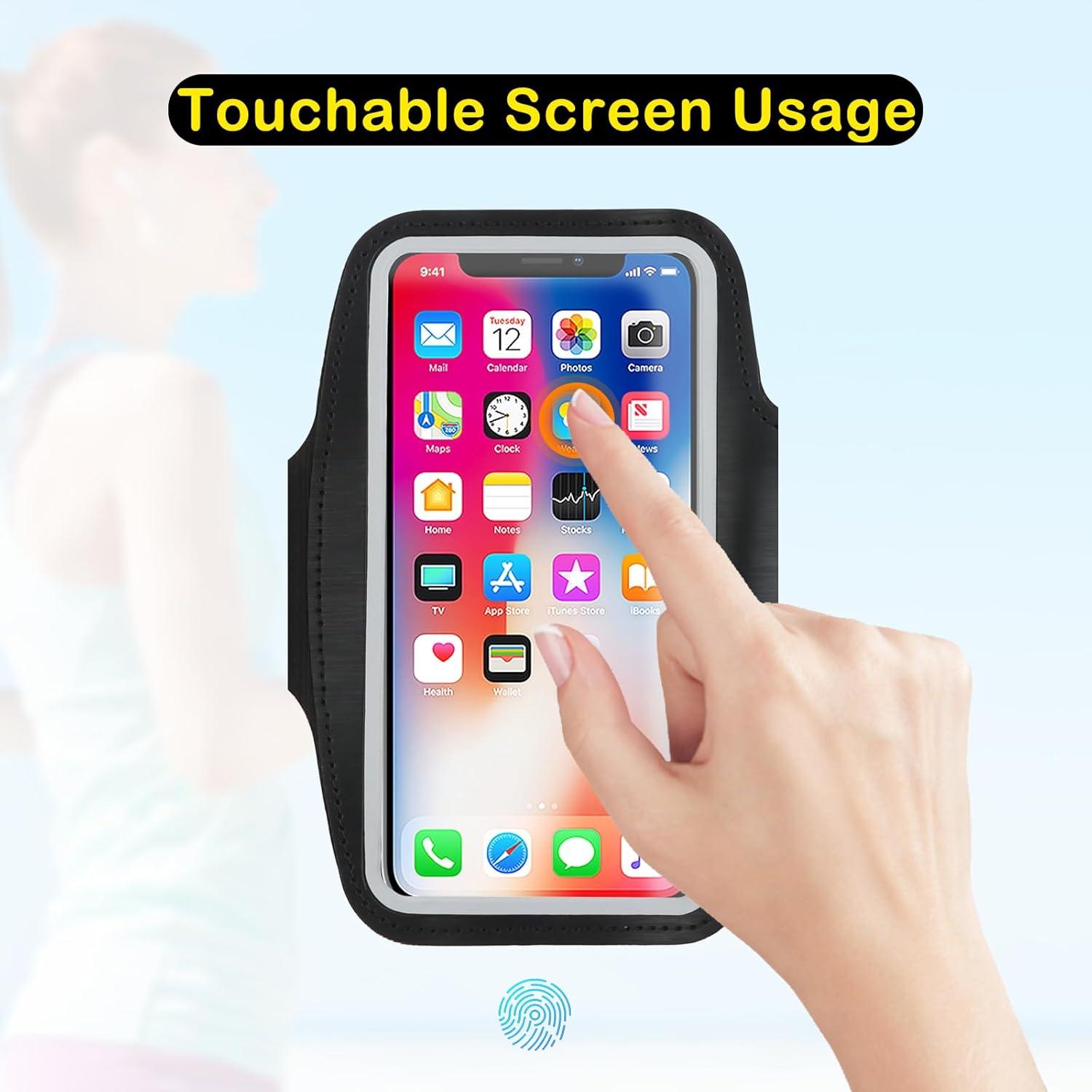 imageBrassard de Sport Brassard de Course avec Poche couteur Brassard de Tlphone Portable Rsistant leau pour Tous Les Smartphones Smartphone Running Brassard pour Coureurs Gym Jogging
