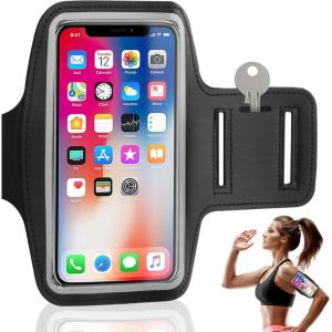 Brassard de Sport, Brassard de Course avec Poche Écouteur, Brassard de Téléphone Portable Résistant à l&rsquo;eau pour Tous Les Smartphones, Smartphone Running Brassard pour Coureurs, Gym, Jogging