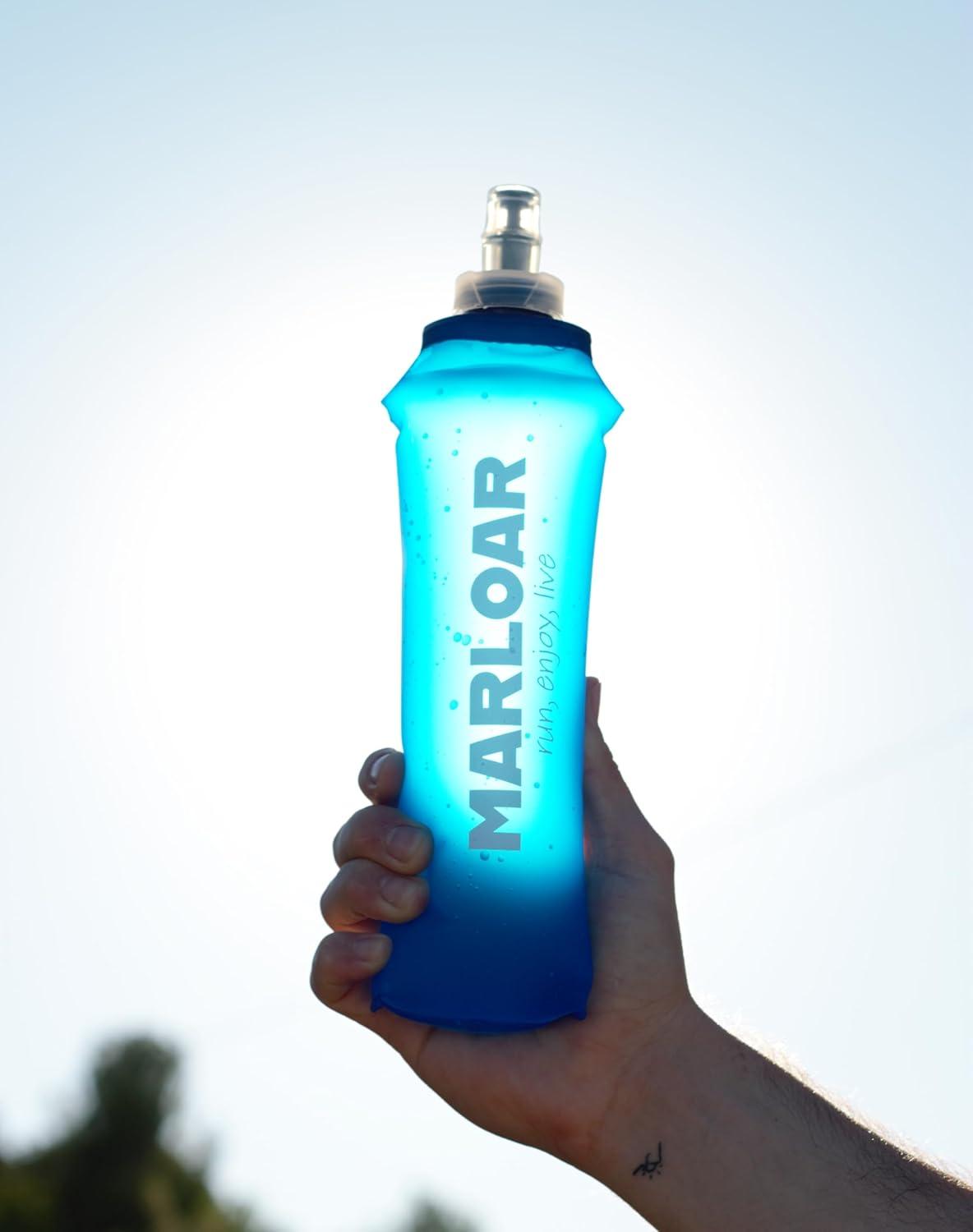 image:imageFlasque Running Pack de 2 Gourdes Souples Pliables Idal pour Course Pied Trail et Randonne sans BPABleu