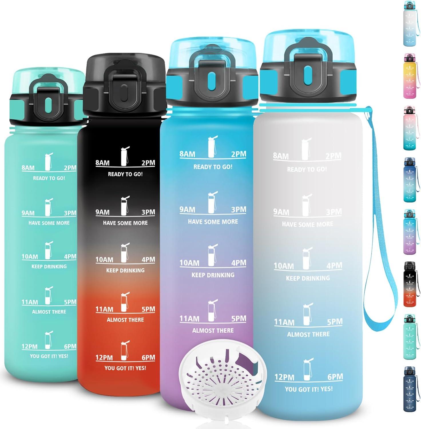 image:imageGourde 15l Sport AntiFuite Gourde Motivation avec Slogan de Motivation Bouteille Gradue pour 1 Journee Facile Nettoyer Bouteille pour Running Extrieur SportCiel de Givre
