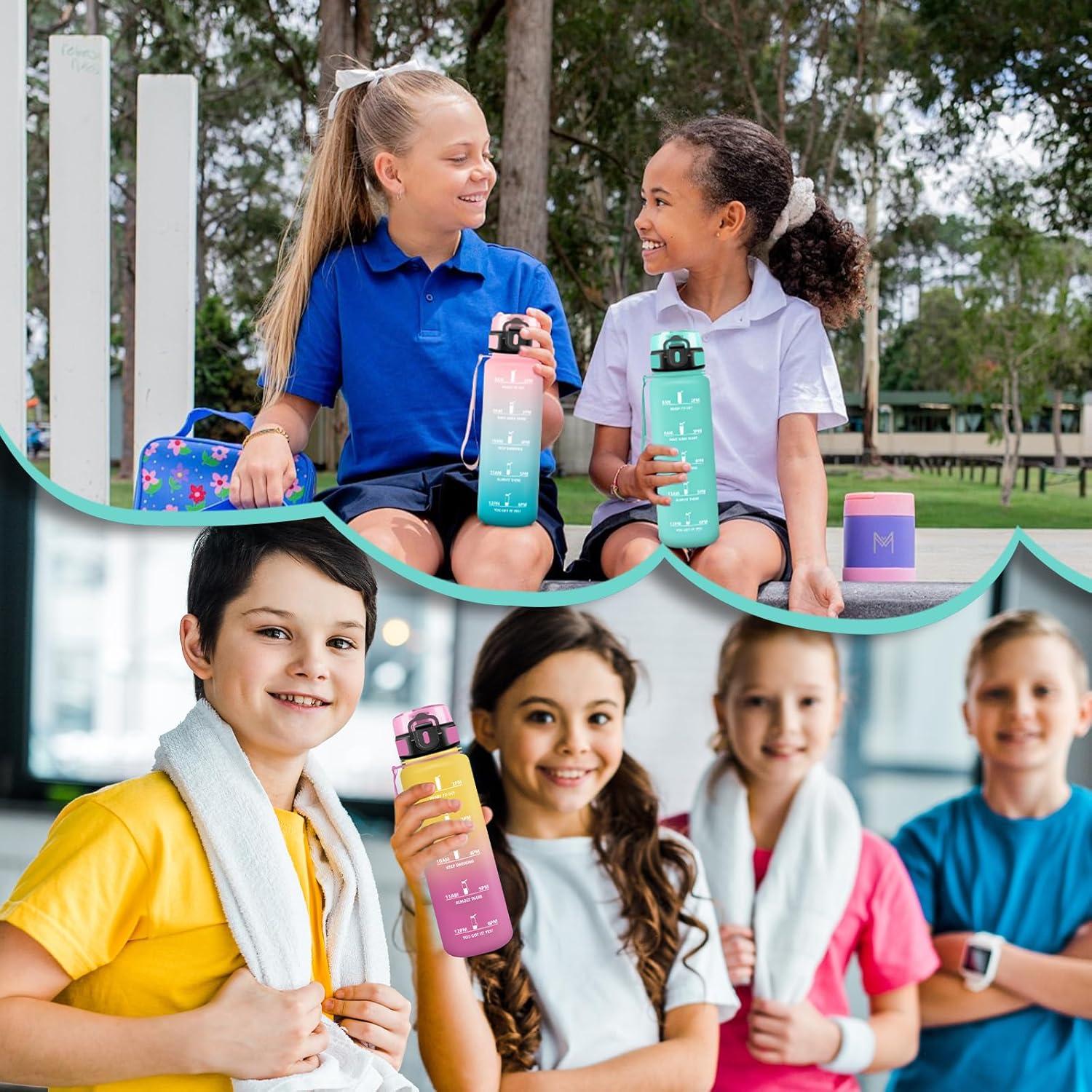 image:imageGourde 15l Sport AntiFuite Gourde Motivation avec Slogan de Motivation Bouteille Gradue pour 1 Journee Facile Nettoyer Bouteille pour Running Extrieur SportCyanbleu