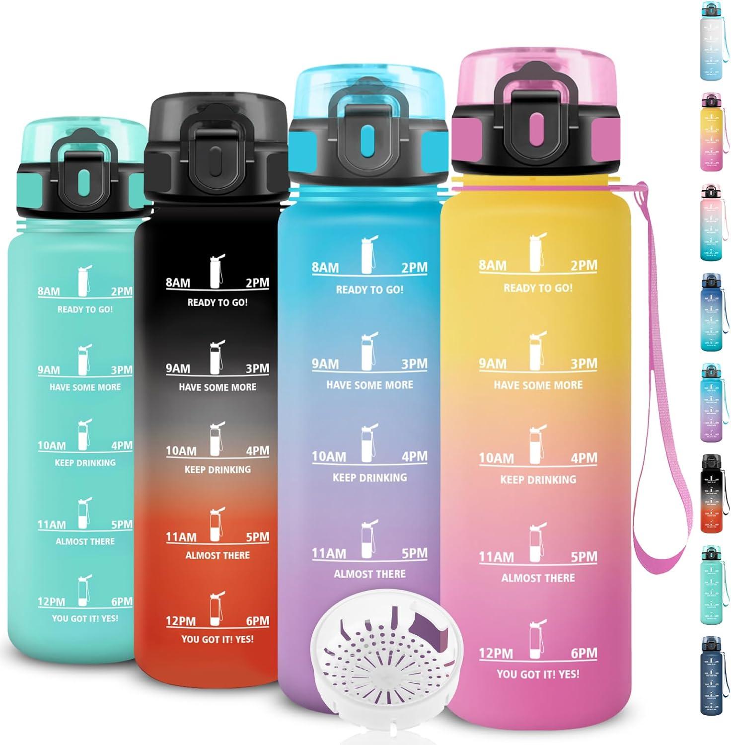 image:imageGourde 15l Sport AntiFuite Gourde Motivation avec Slogan de Motivation Bouteille Gradue pour 1 Journee Facile Nettoyer Bouteille pour Running Extrieur SportJaunerose