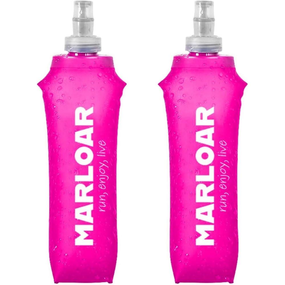 image:imageFlasque Running Pack de 2 Gourdes Souples Pliables Idal pour Course Pied Trail et Randonne sans BPARose