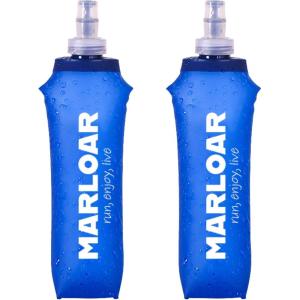 Flasque Running – Pack de 2 Gourdes Souples Pliables – Idéal pour Course à Pied, Trail et Randonnée – sans BPA(Bleu)