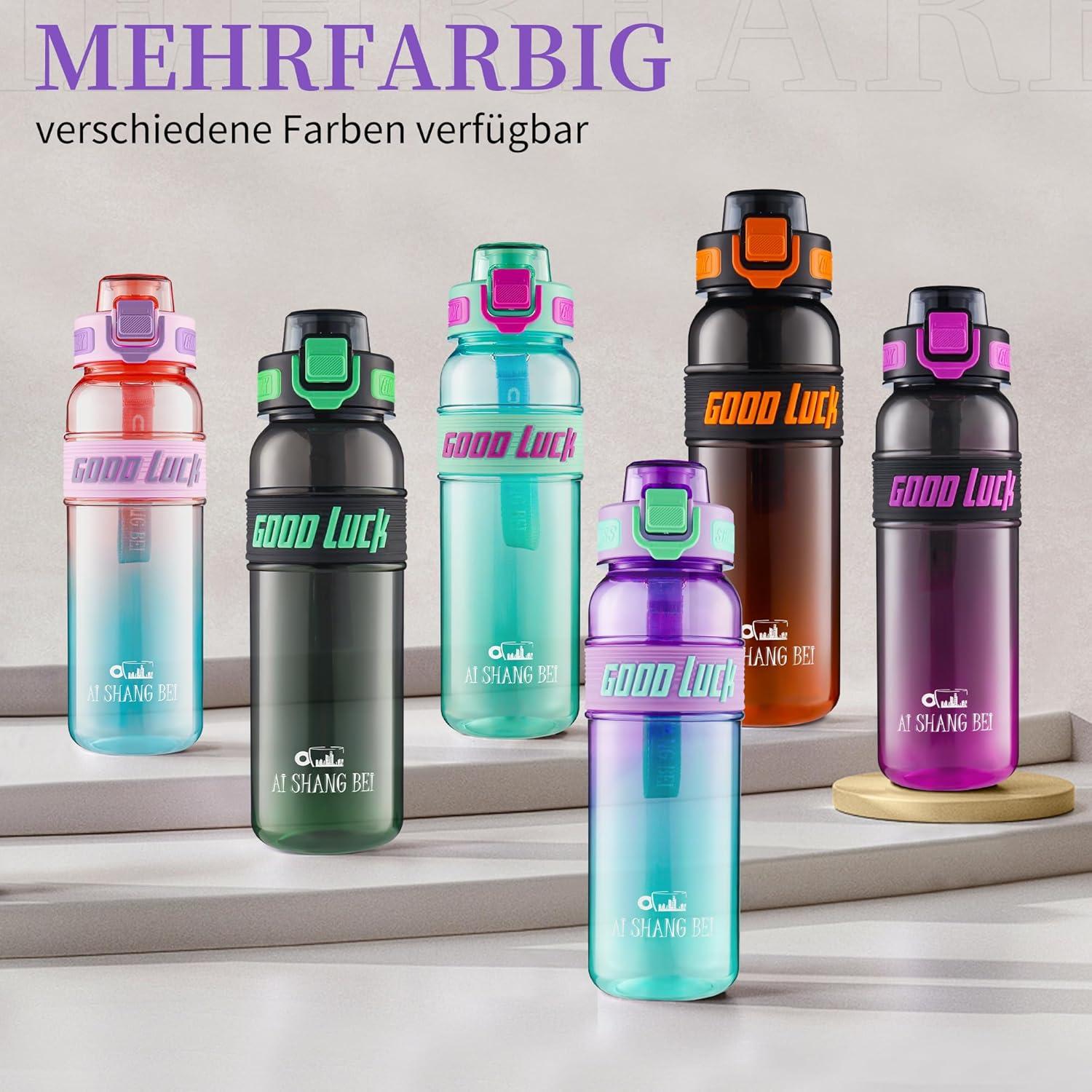 image:imageGourde Sport 1L Bouteille deau tanche et sans BPA Bouteille deau de sport pour le fitness la gym et les sports de plein airRose Clair
