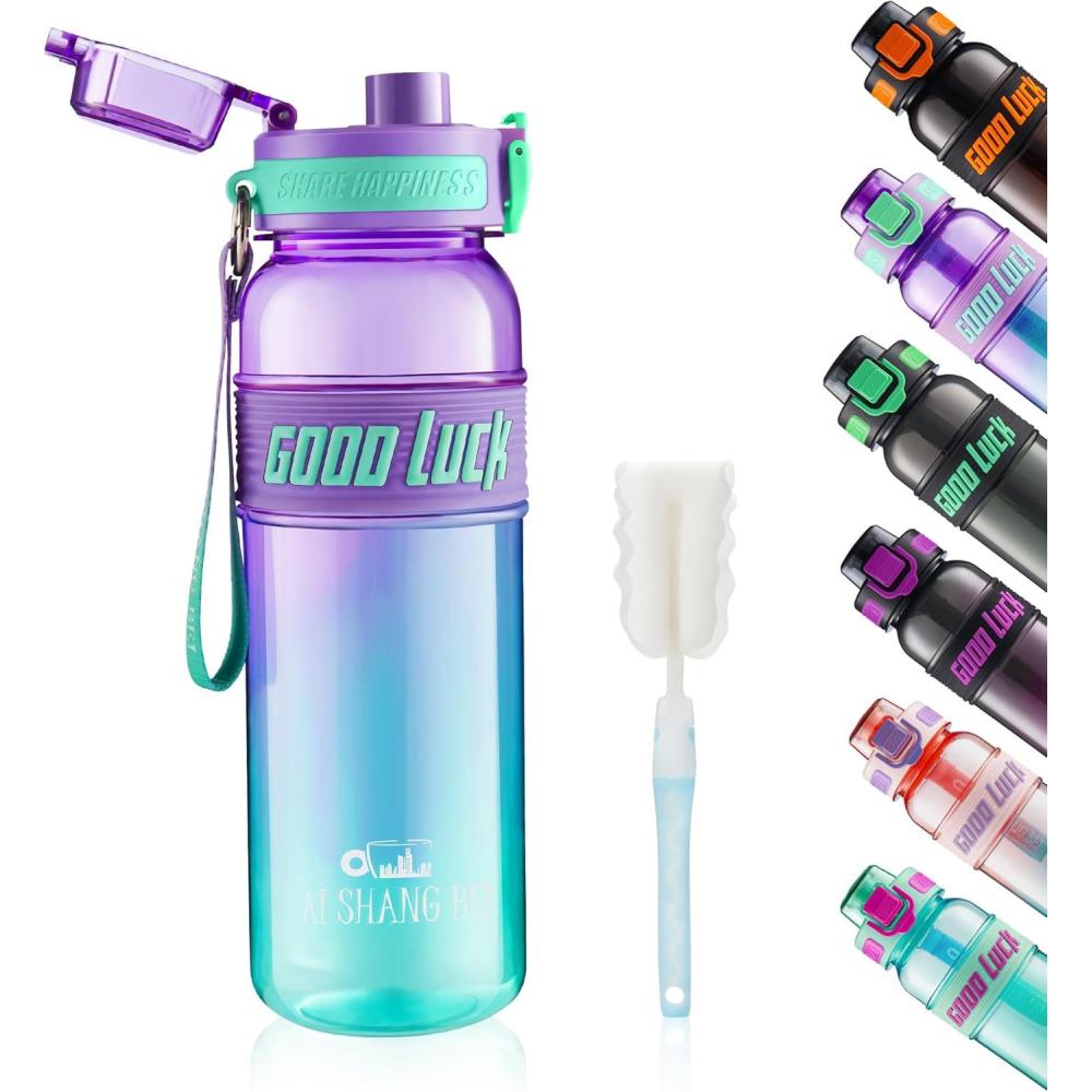 image:imageGourde Sport 1L Bouteille deau tanche et sans BPA Bouteille deau de sport pour le fitness la gym et les sports de plein airViolet Clair