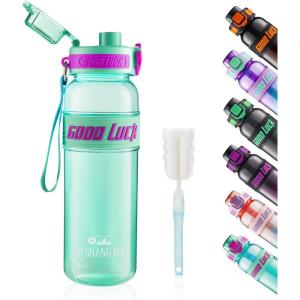 Gourde Sport 1L -Bouteille d&rsquo;eau, étanche et sans BPA Bouteille d&rsquo;eau de sport pour le fitness, la gym et les sports de plein air(Vert Clair)