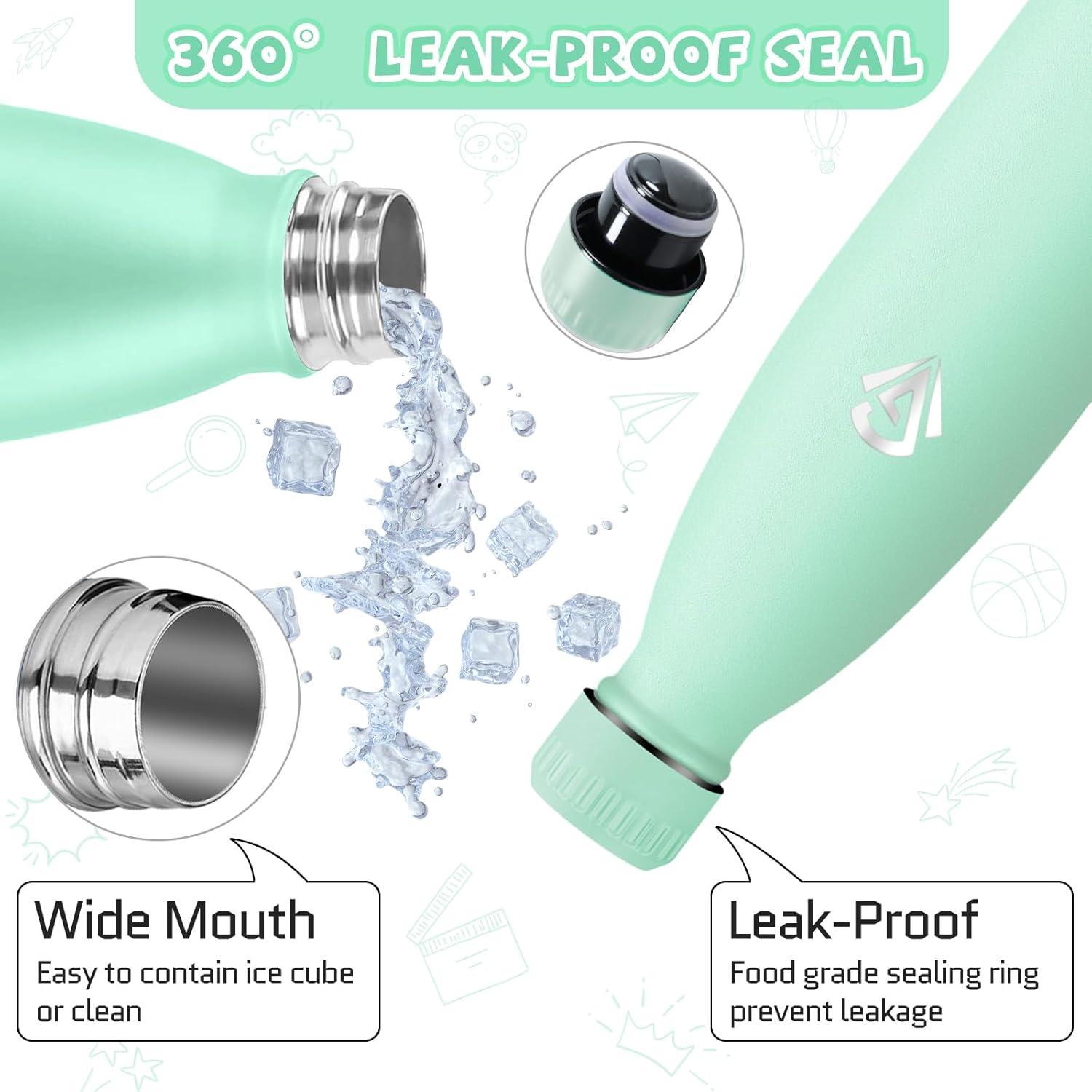 image:imageGourde 750 ml Sans BPA Gourde Isotherme Isolation Sous Vide Double Paroi Bouteille Isotherme 304 Acier Inoxydable Gourde Acier Inoxydable pour Cuisine Salle de Sport Randonne NoirBleuvert500ml