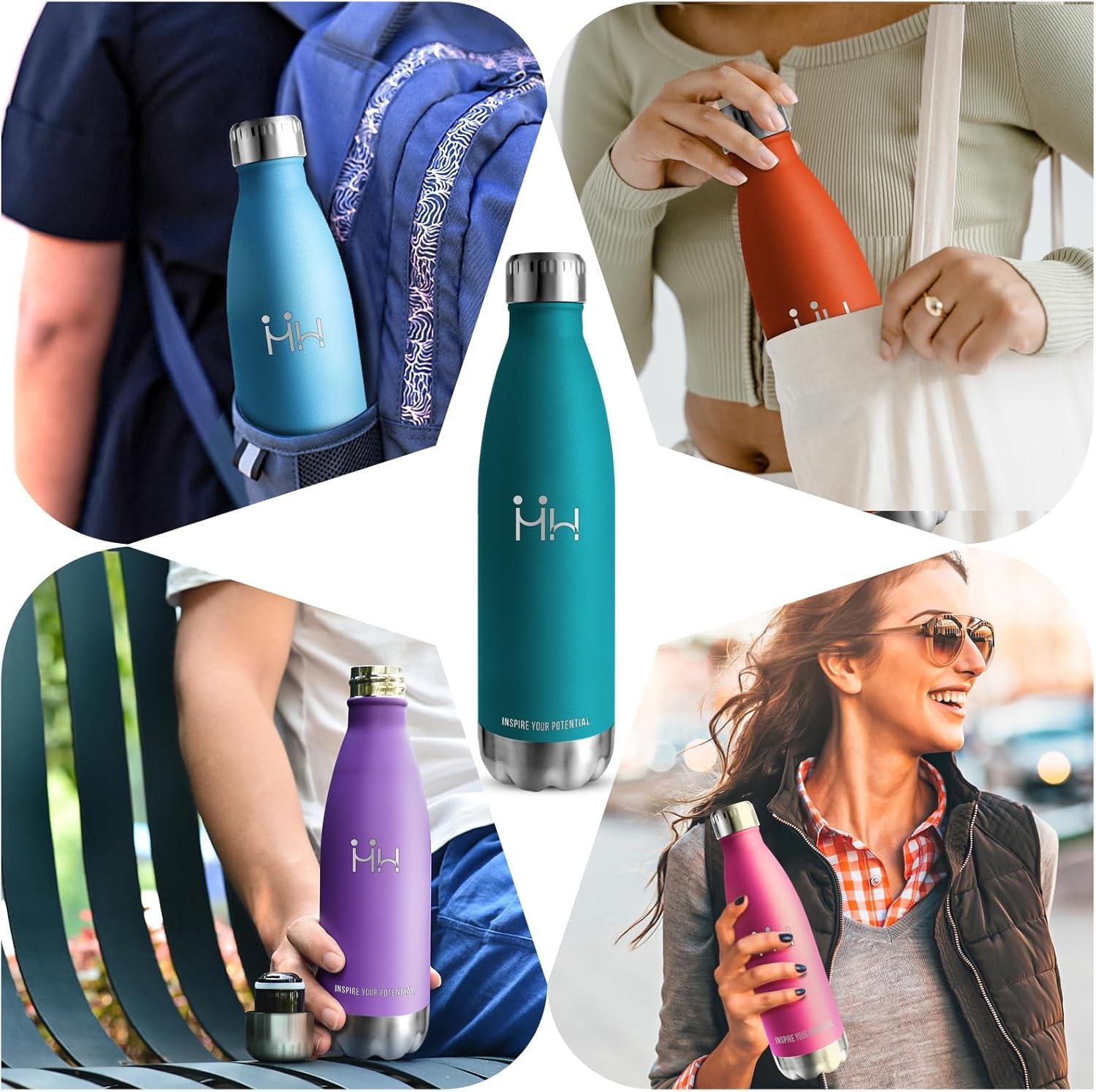image:imageGourde 750 ml Sans BPA Gourde Isotherme Isolation Sous Vide Double Paroi Bouteille Isotherme 304 Acier Inoxydable Gourde Acier Inoxydable pour Cuisine Salle de Sport Randonne NoirVert Mousse Aucune Couleur Sur le Couvercle et le Fond750ml