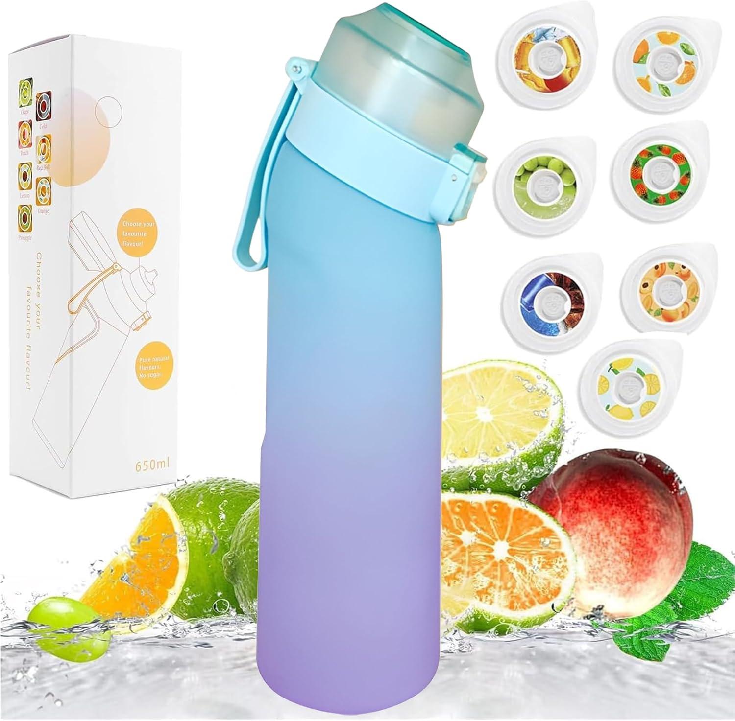 image:imageGourde Sport avec Lot de 7 capsules aromatiques pour bouteille deau Pods parfums pour eau aromatique 0 sucre Sans BPA bouteille deau tanche pour gym bureau course pied Style 3Style 3