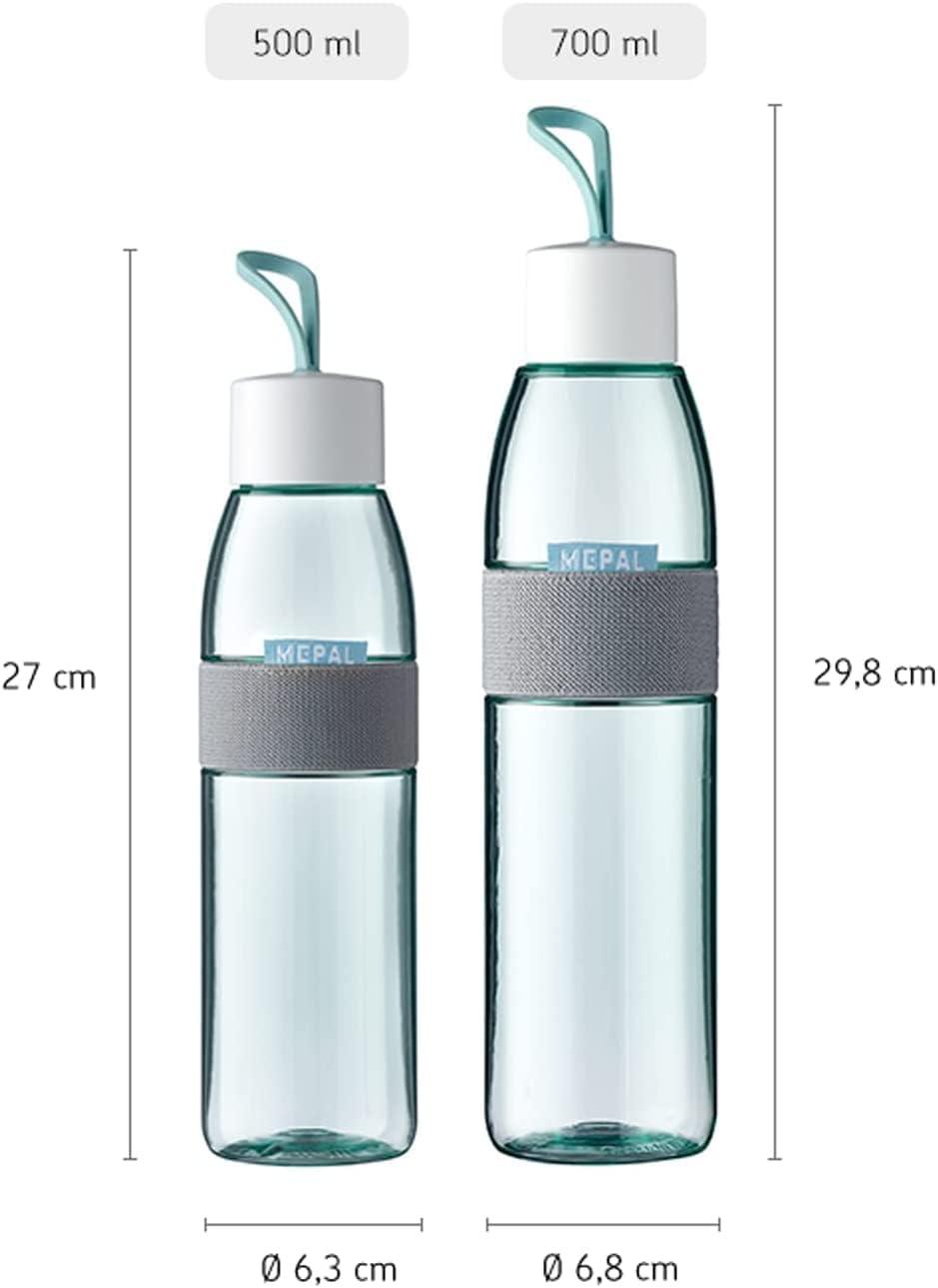image:imageMepal Bouteille dEau Ellipse Bouteille dEau Rutilisable Bouteille tanche pour Boissons Gazeuses Sans BPA 500 ml Nordic blue01 Nordic Sage