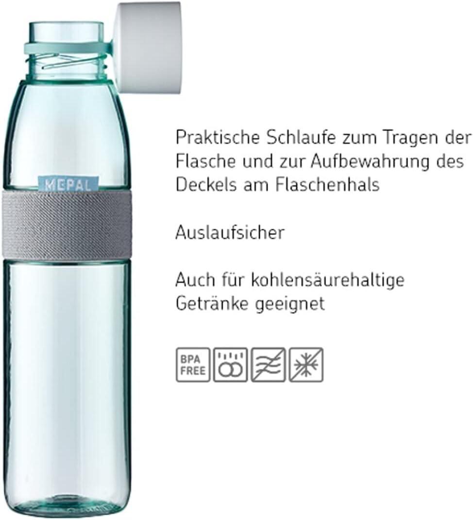 image:imageMepal Bouteille dEau Ellipse Bouteille dEau Rutilisable Bouteille tanche pour Boissons Gazeuses Sans BPA 500 ml Nordic blue01 Nordic Sage