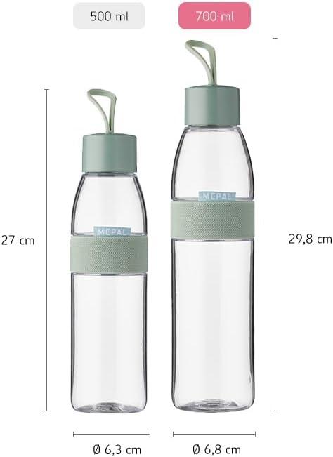 image:imageMepal Bouteille dEau Ellipse Bouteille dEau Rutilisable Bouteille tanche pour Boissons Gazeuses Sans BPA 500 ml Nordic blueNordic Green